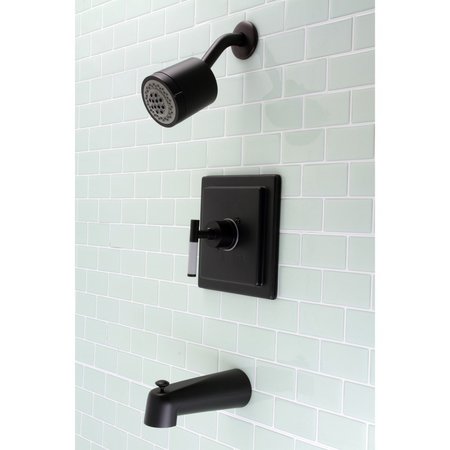 Kingston Brass Single-Handle Tub and Shower Faucet, Matte Black KB4650CKL